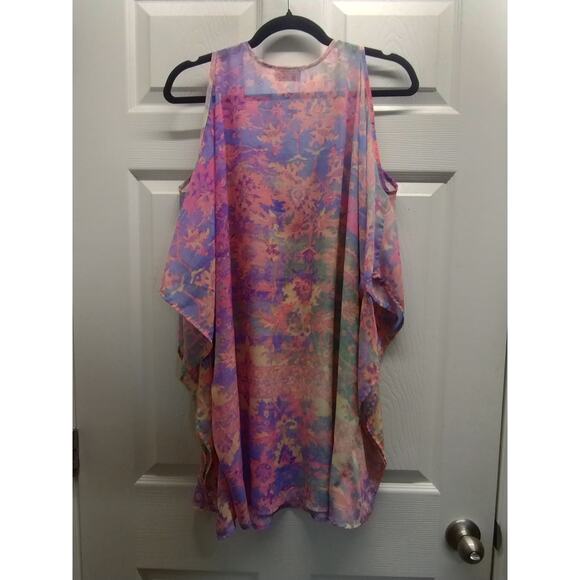 Show Me Your Mumu Size Large Colorful Floral Peta Boo Tunic Malibu Love Inns Top - Picture 5 of 7
